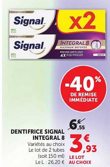 DENTIFRICE SIGNAL INTEGRAL 8