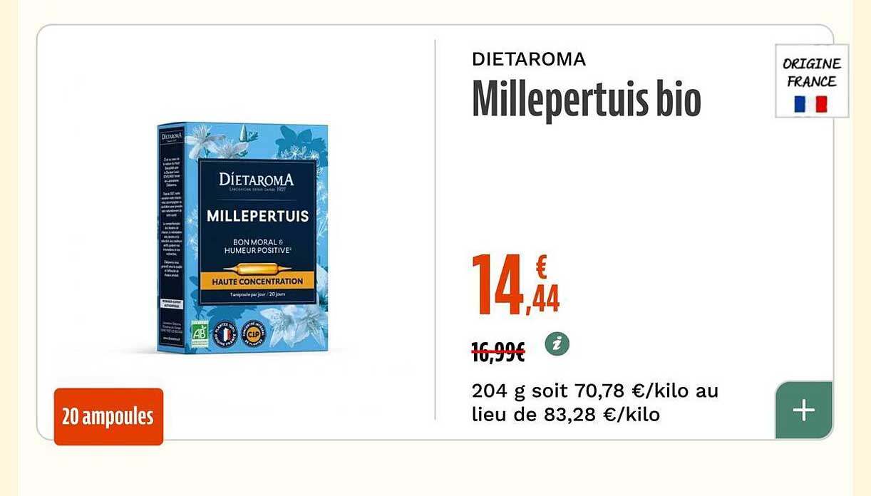 DIETAROMA Millepertuis bio