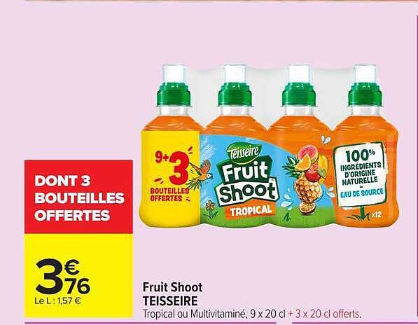 DONT 3 BOUTEILLES OFFERTES