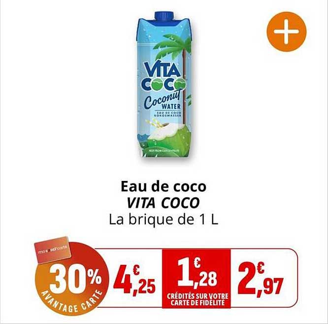 Eau de coco VITA COCO La brique de 1 L