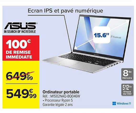 Ecran IPS et pavé numérique