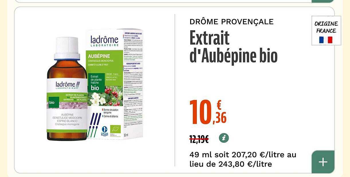 Extrait d'Aubépine bio