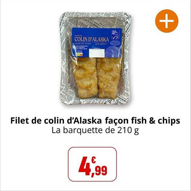 Filet de colin d'Alaska façon fish & chips