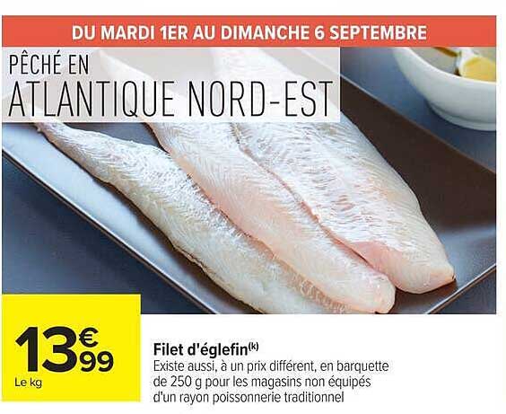 Filet d'églefin(*)