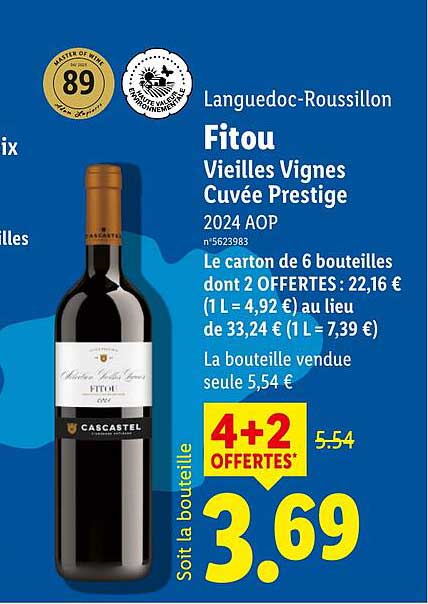 Fitou Vieilles Vignes Cuvée Prestige 2024 AOP