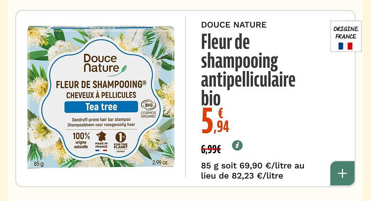 Fleur de shampooing antipelliculaire bio