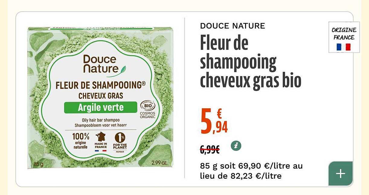 Fleur de shampooing cheveux gras bio