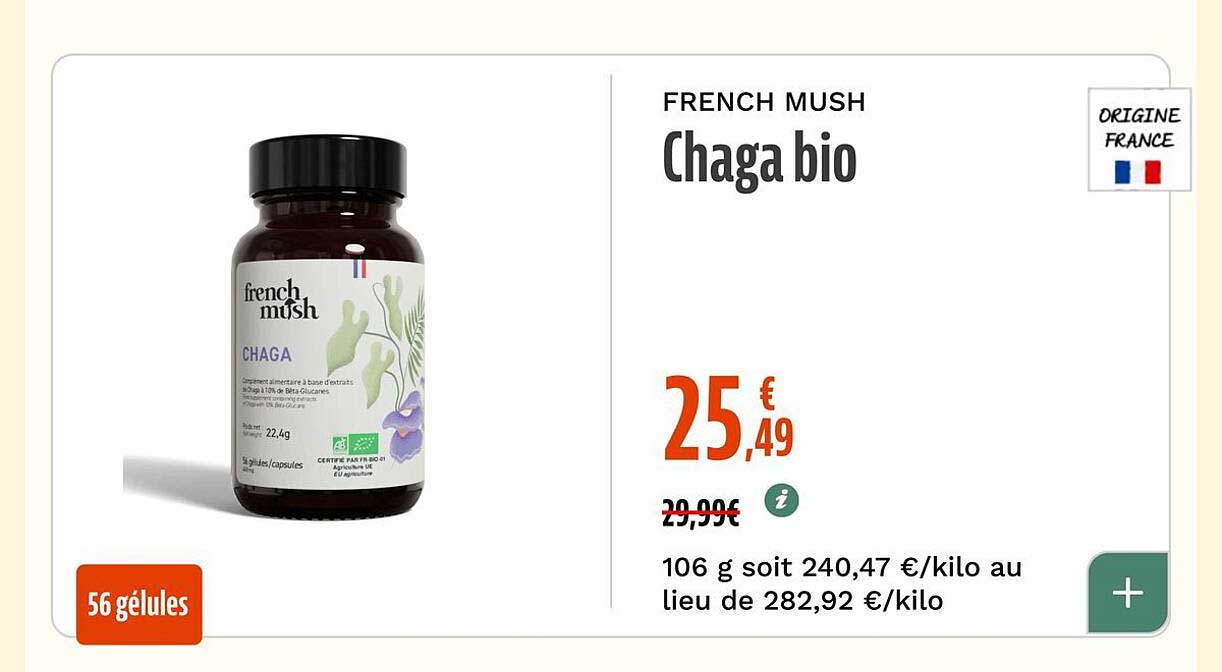 FRENCH MUSH Chaga bio