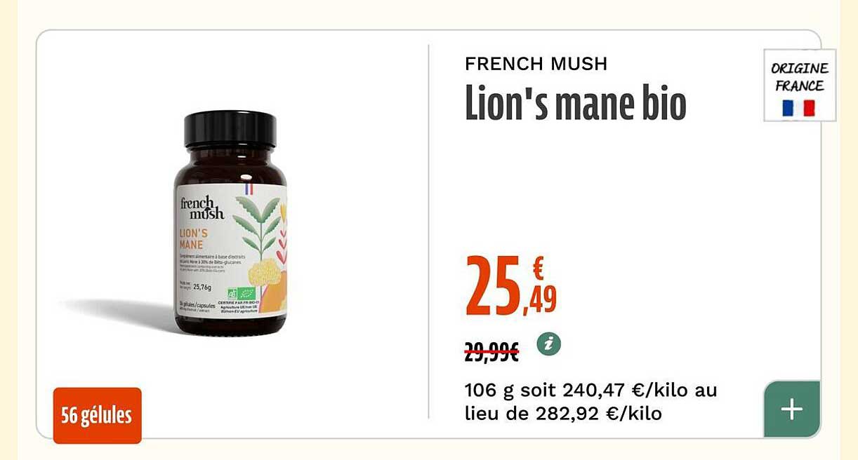 FRENCH MUSH Lion's mane bio