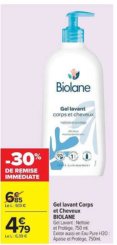 Gel lavant Corps et Cheveux BIOLANE