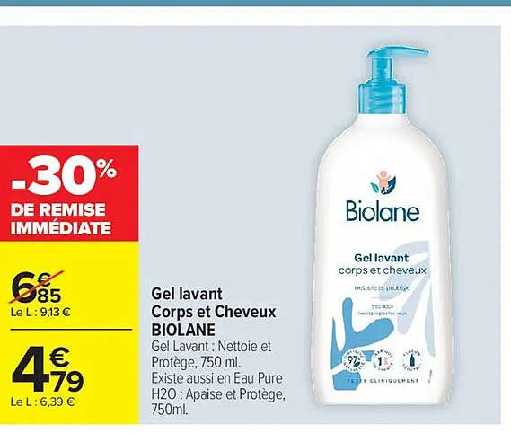 Gel lavant Corps et Cheveux BIOLANE