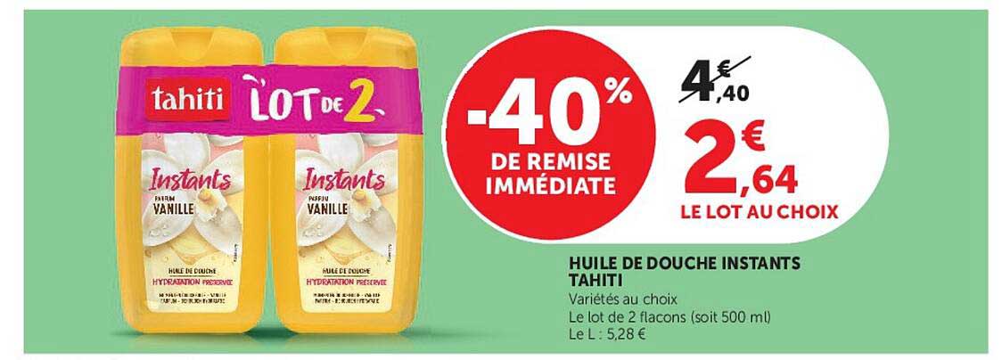 HUILE DE DOUCHE INSTANTS TAHITI