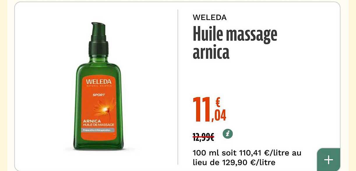 Huile massage arnica