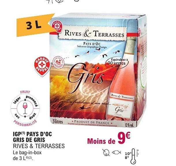 IGP PAYS D’OC GRIS DE GRIS RIVES & TERRASSES