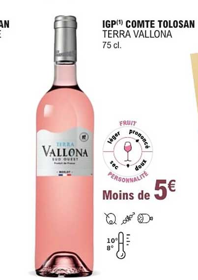 IGP(1) COMTE TOLOSAN TERRA VALLONA 75 cl.