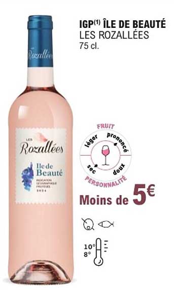 IGP(1) ÎLE DE BEAUTÉ LES ROZALLÉES 75 cl.