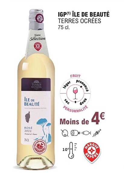 IGP(1) ÎLE DE BEAUTÉ TERRES OCREES 75 cl.