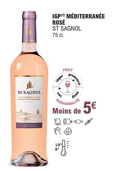 IGP(1) MÉDITERRANÉE ROSÉ ST SAGNOL 75 cl.