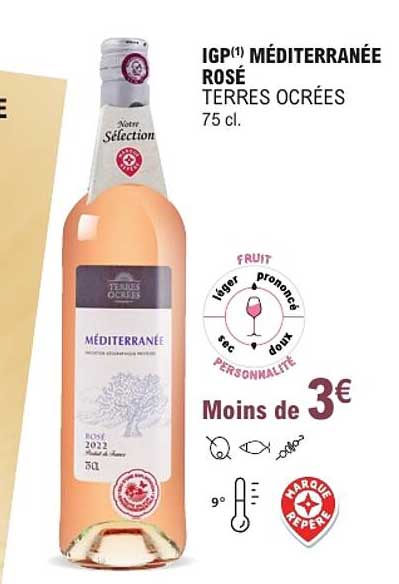 IGP(1) MÉDITERRANÉE ROSÉ TERRES OCRÉES 75 cl.