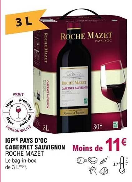 IGP(1) PAYS D'OC CABERNET SAUVIGNON ROCHE MAZET