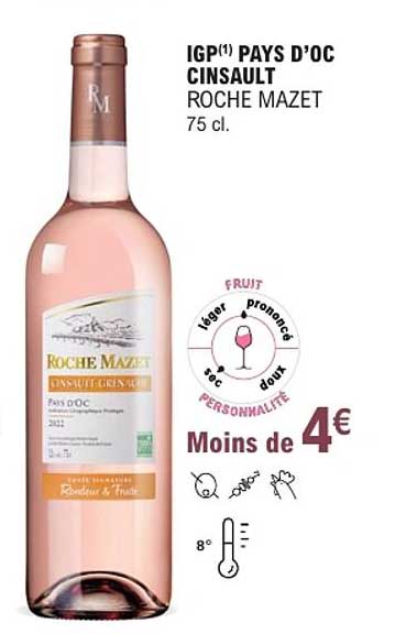 IGP(1) PAYS D’OC CINSAULT ROCHE MAZET 75 cl.