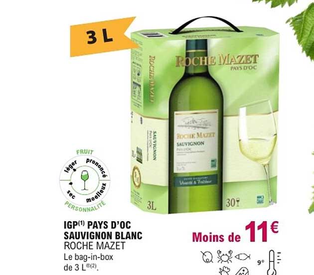 IGP(1) PAYS D’OC SAUVIGNON BLANC ROCHE MAZET