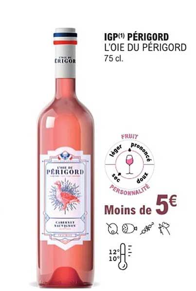 IGP(1) PÉRIGORD L’OIE DU PÉRIGORD 75 cl.