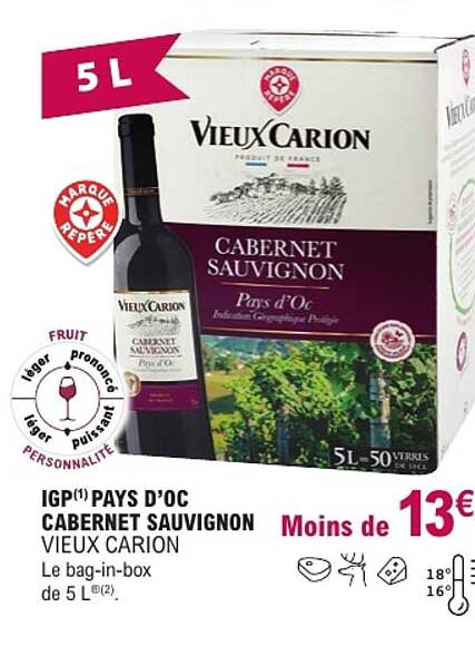IGP(Pays d’Oc) CABERNET SAUVIGNON VIEUX CARION