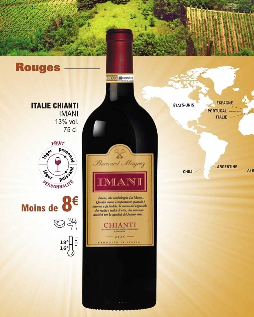 ITALIE CHIANTI IMANI 13% vol. 75 cl