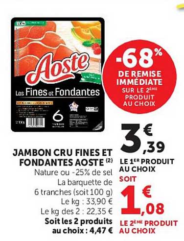 JAMBON CRU FINES ET FONDANTES AOSTE