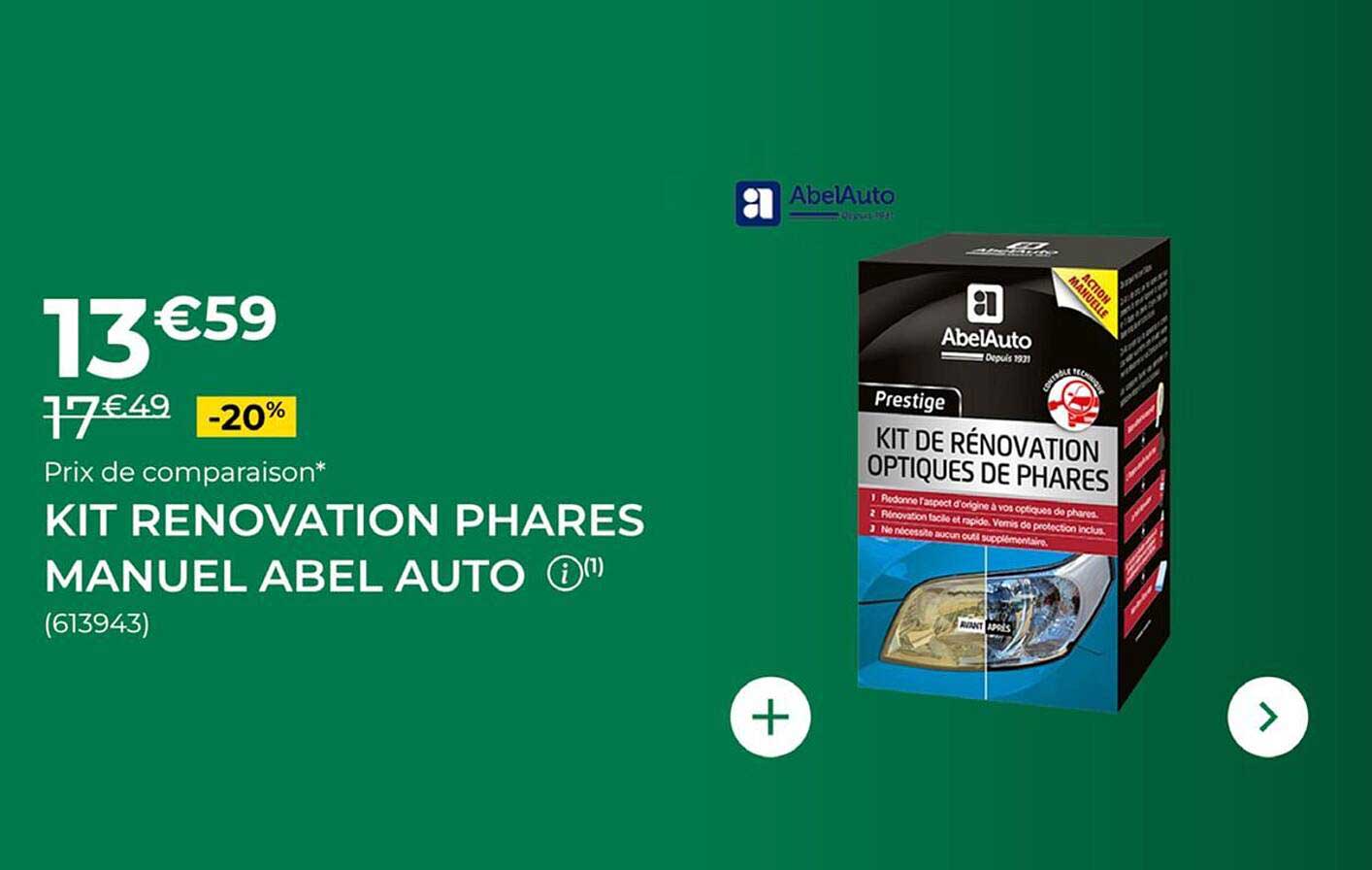 KIT RENOVATION PHARES MANUEL ABEL AUTO