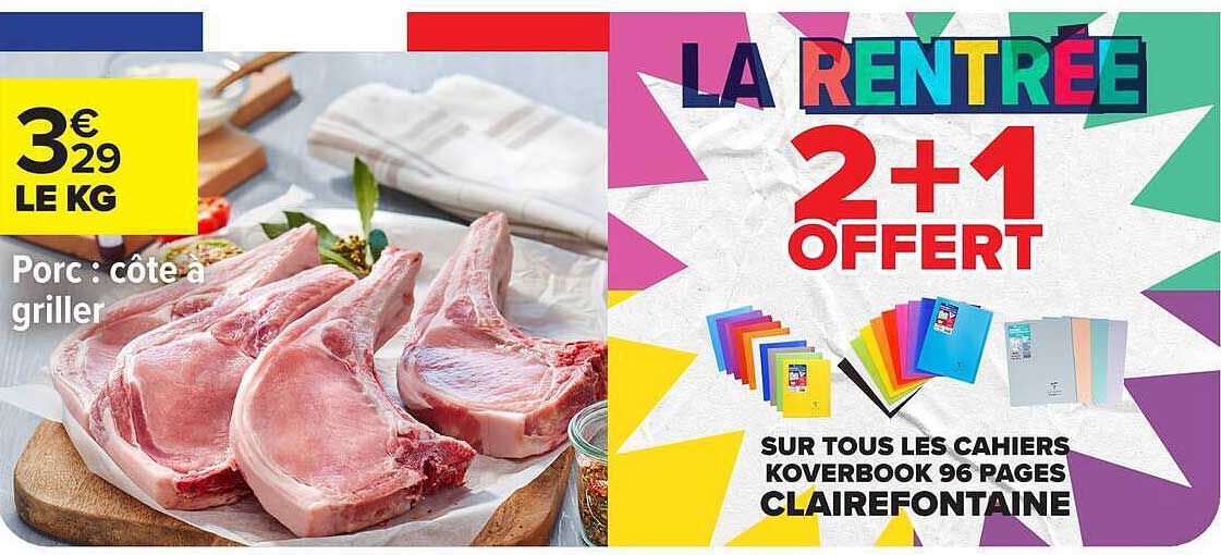 LA RENTRÉE 2+1 OFFERT