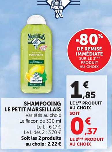 LE PETIT MARSEILLAIS Shampooing Variétés au choix