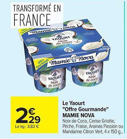 Le Yaourt "Offre Gourmande" MAMIE NOVA