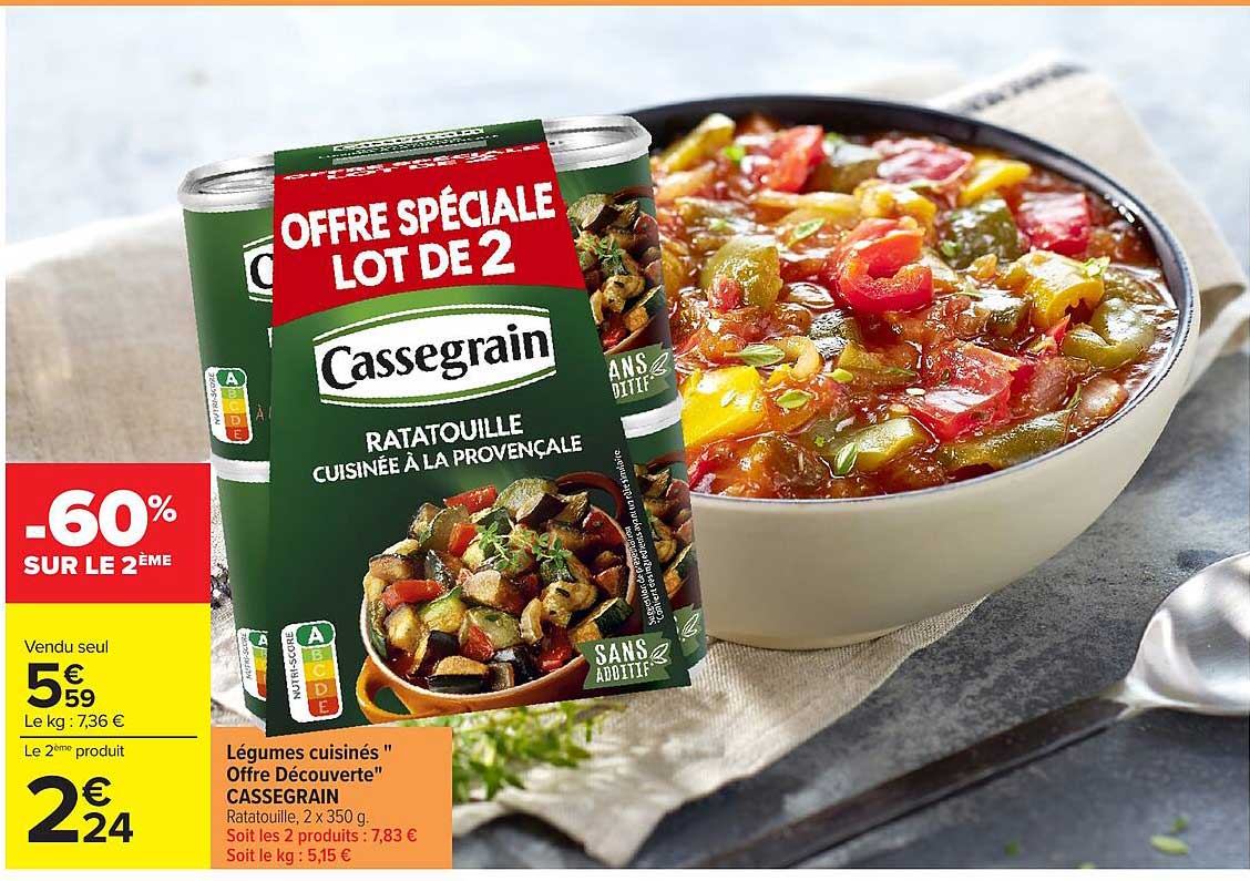 Légumes cuisinés "Offre Découverte" CASSEGRAIN