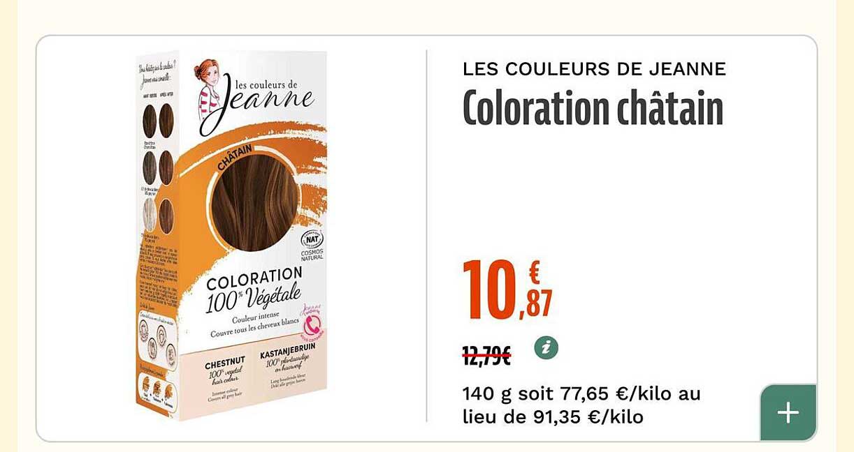 LES COULEURS DE JEANNE Coloration châtain
