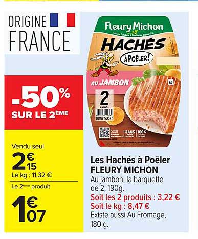Les Hachés à Poêler FLEURY MICHON