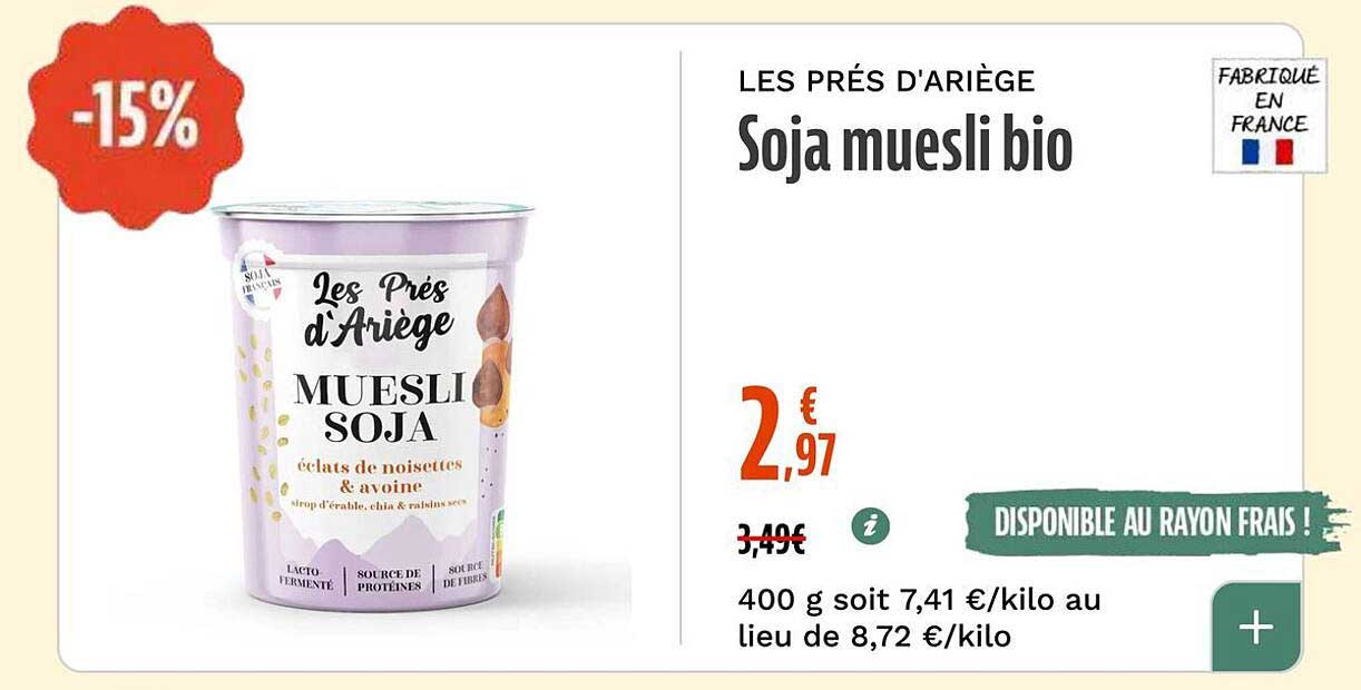 LES PRÉS D'ARIÈGE Soja muesli bio
