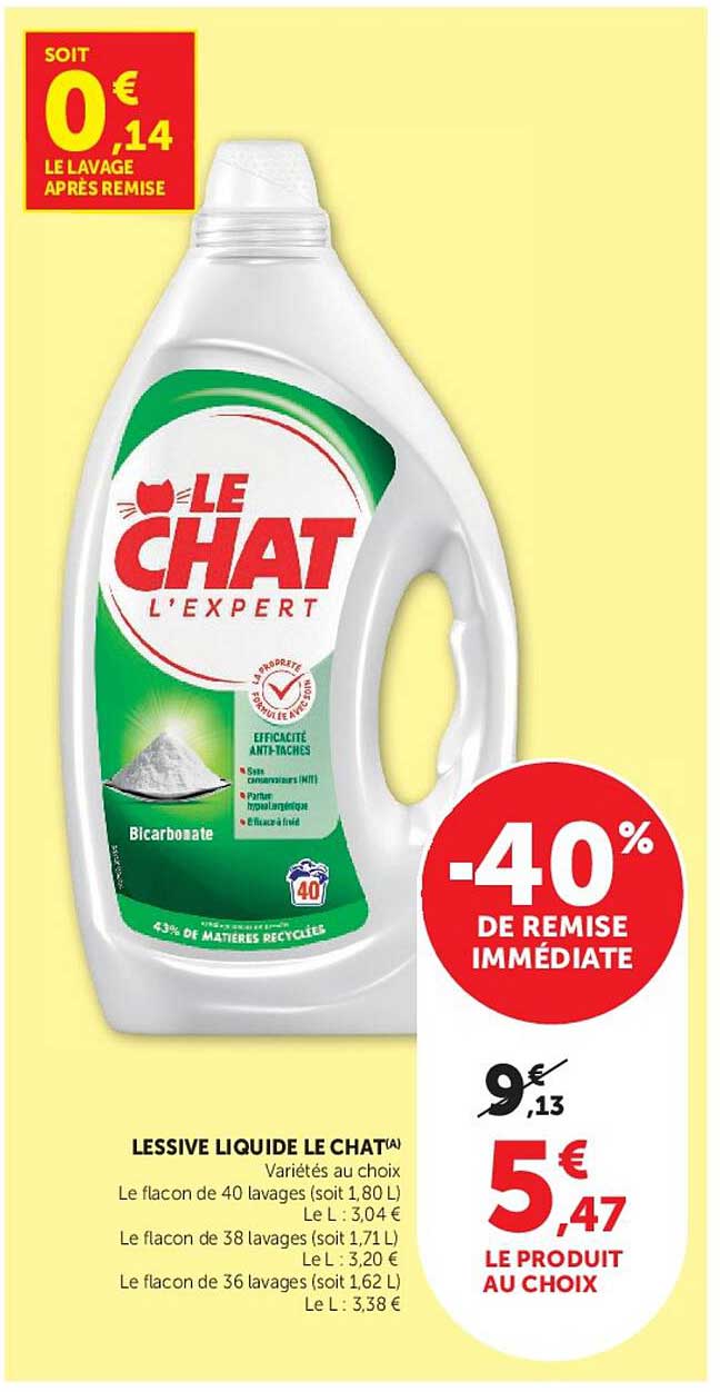 LESSIVE LIQUIDE LE CHAT(A)