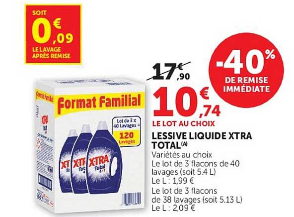 LESSIVE LIQUIDE XTRA TOTAL