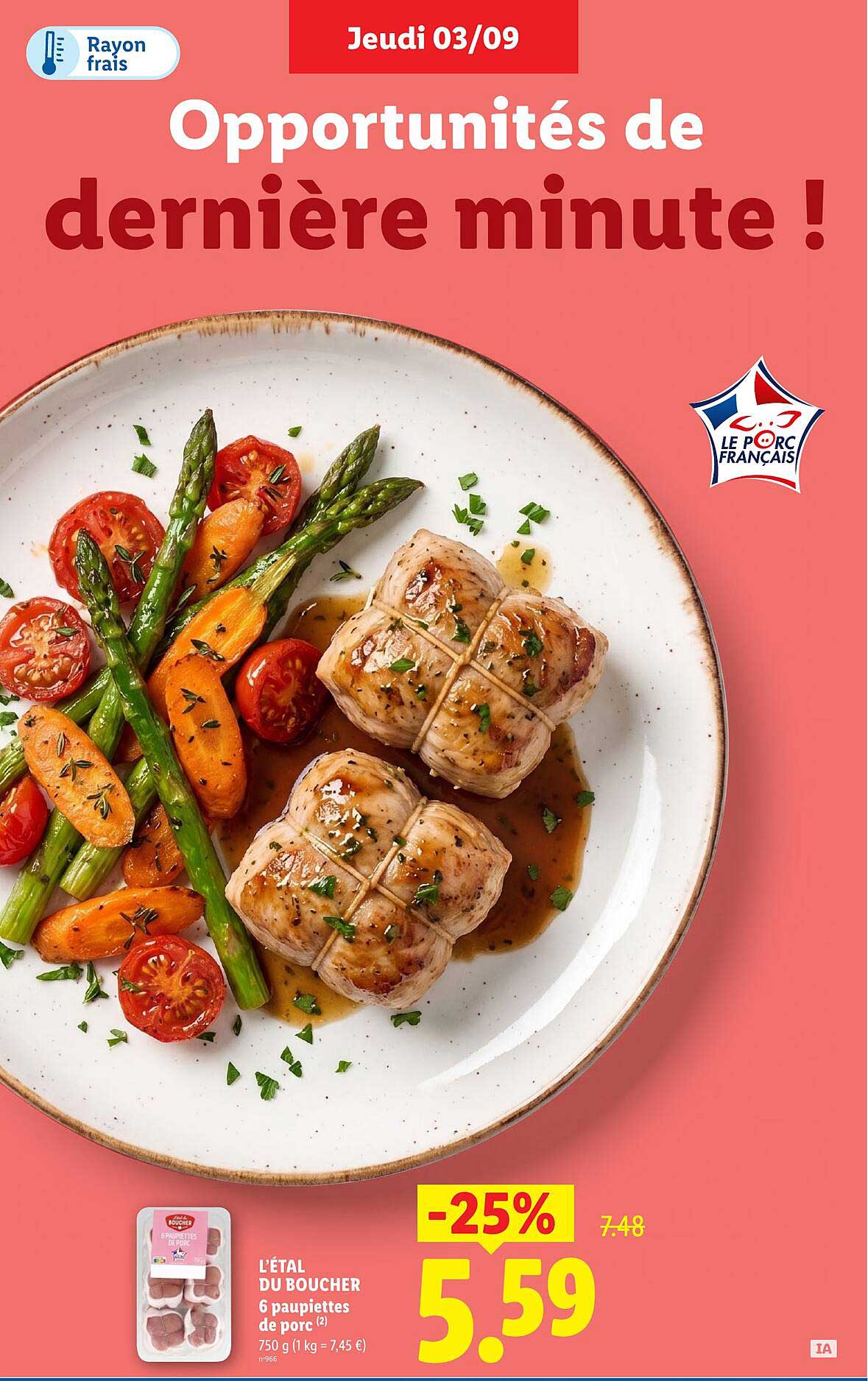 L’ÉTAL DU BOUCHER 6 paupiettes de porc