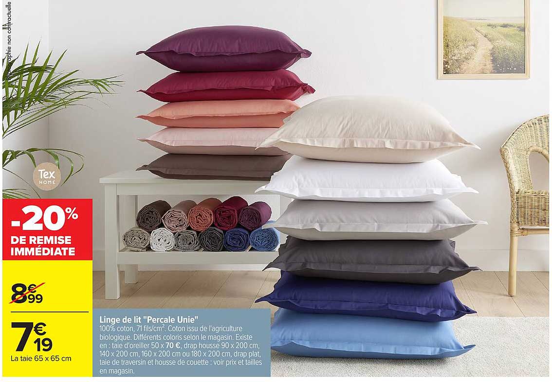 Linge de lit "Percale Unie"