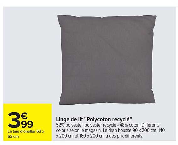 Linge de lit "Polycoton recyclé"