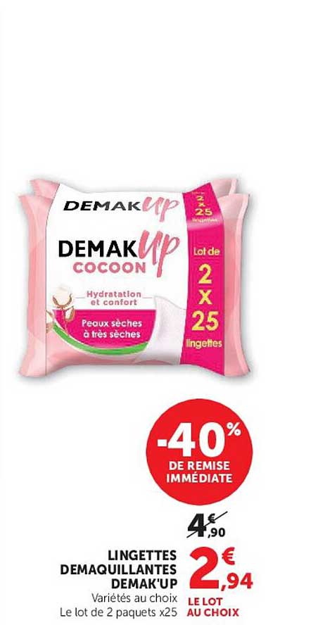 LINGETTES DEMAQUILLANTES DEMAK'UP
