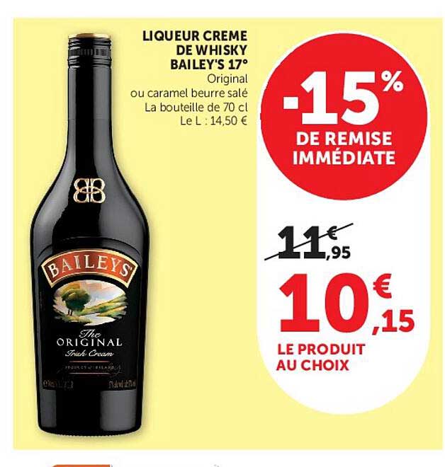 LIQUEUR CREME DE WHISKY BAILEY'S 17°
