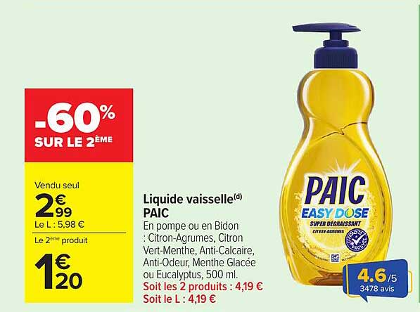 Liquide vaisselle(d) PAIC