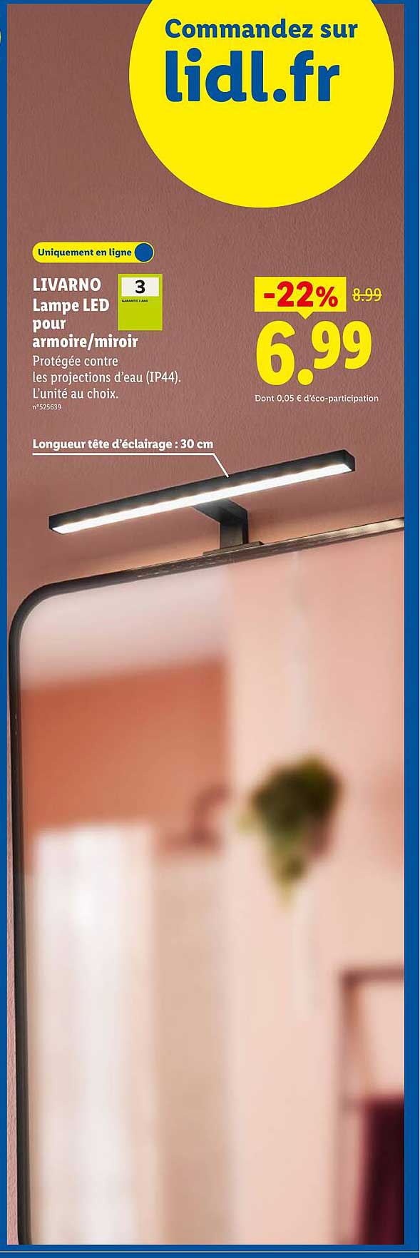 LIVARNO Lampe LED pour armoire/miroir