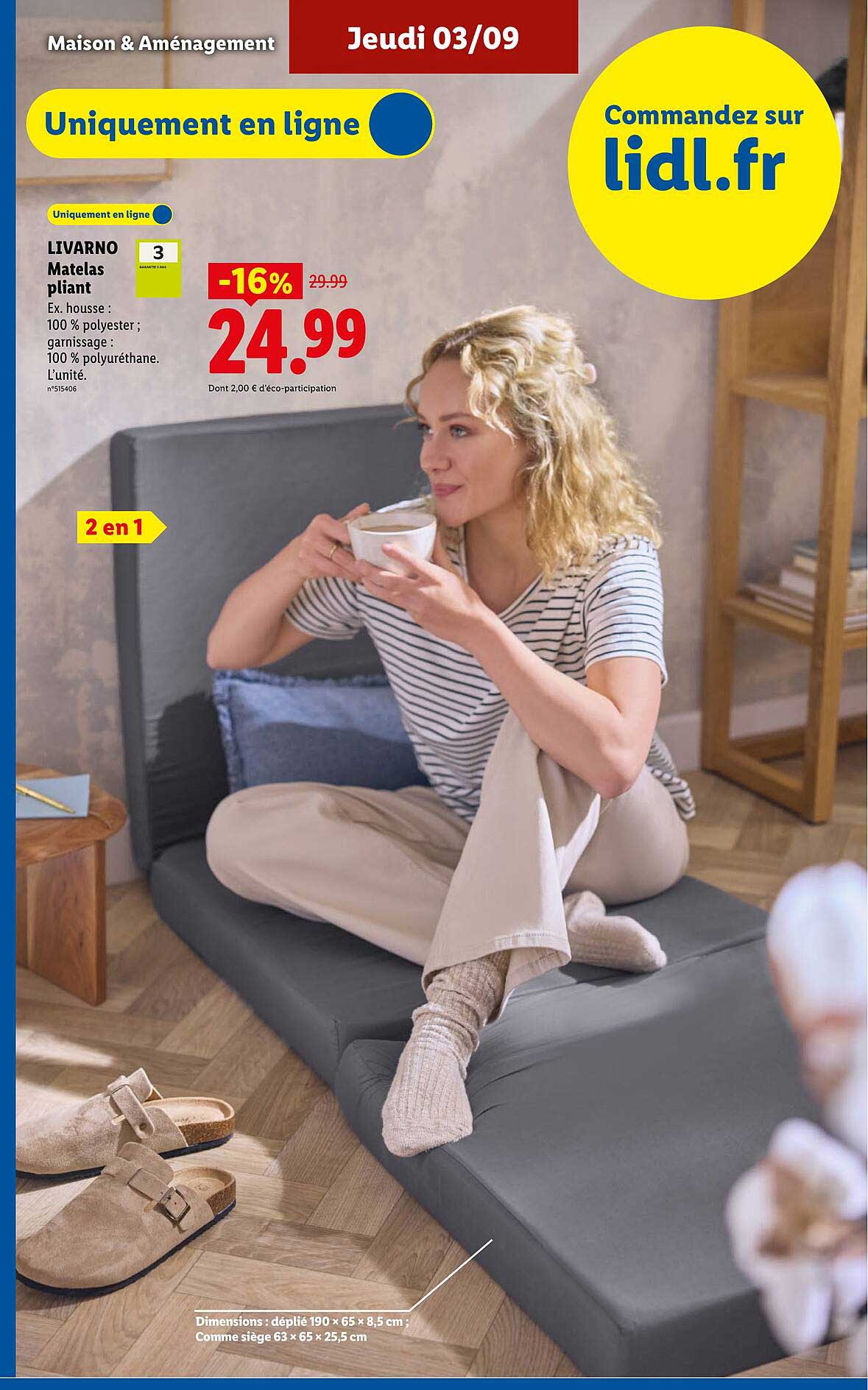 LIVARNO Matelas pliant