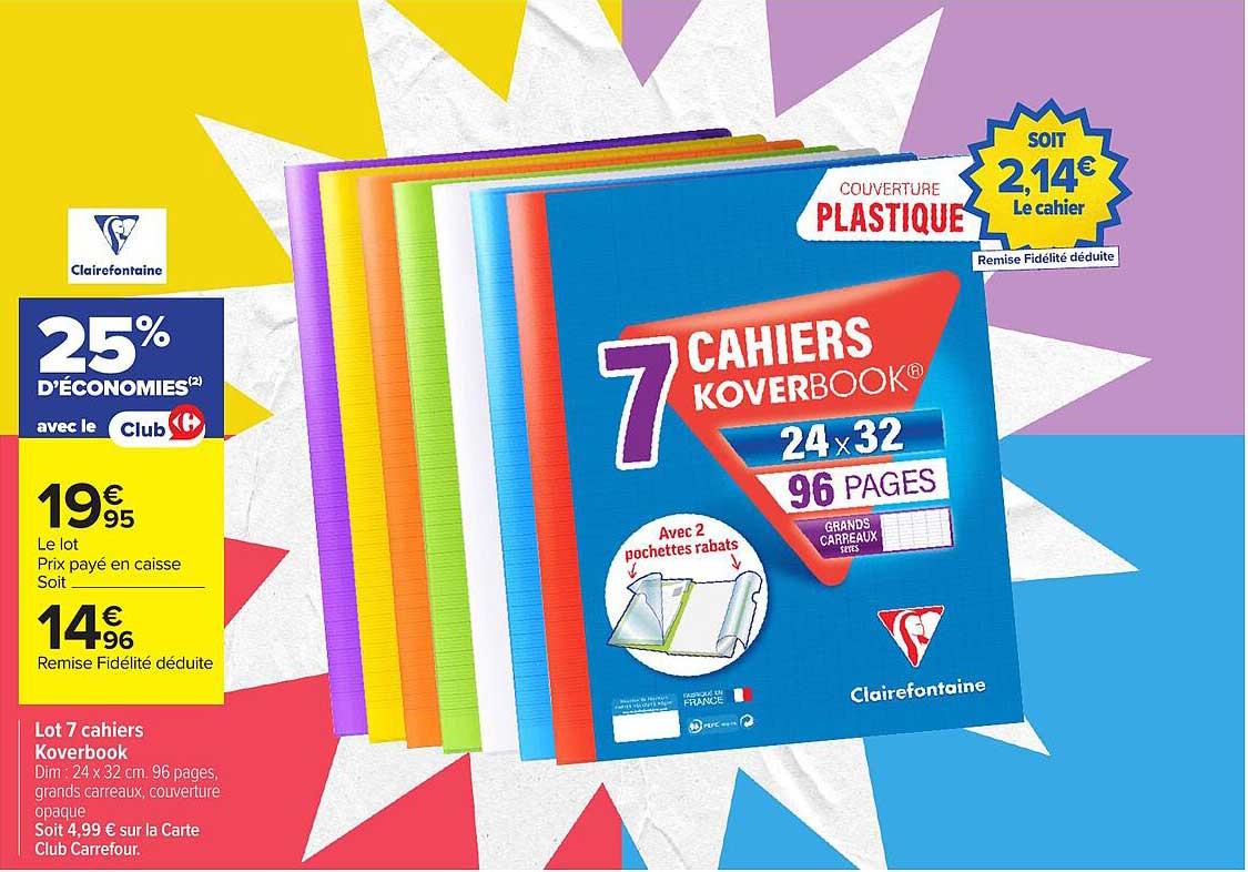 Lot 7 cahiers Koverbook