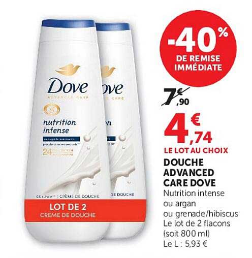 LOT DE 2 CREME DE DOUCHE